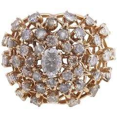 Diamond Gold Dome Ring 4