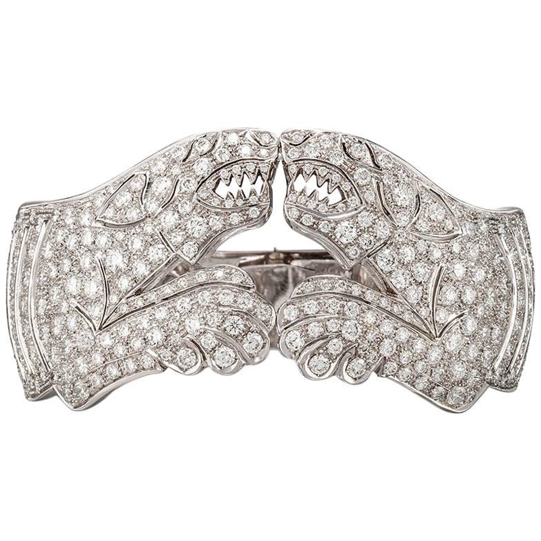 Missiaglia Panther Diamond Bracelet For Sale