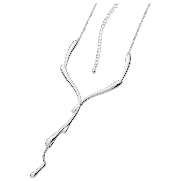 Lucy Quartermaine Sterling Silver Dripping Necklace For Sale