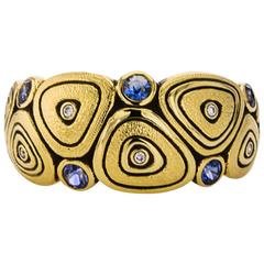 Alex Sepkus Sapphire Eastern European design diamond gold Ring