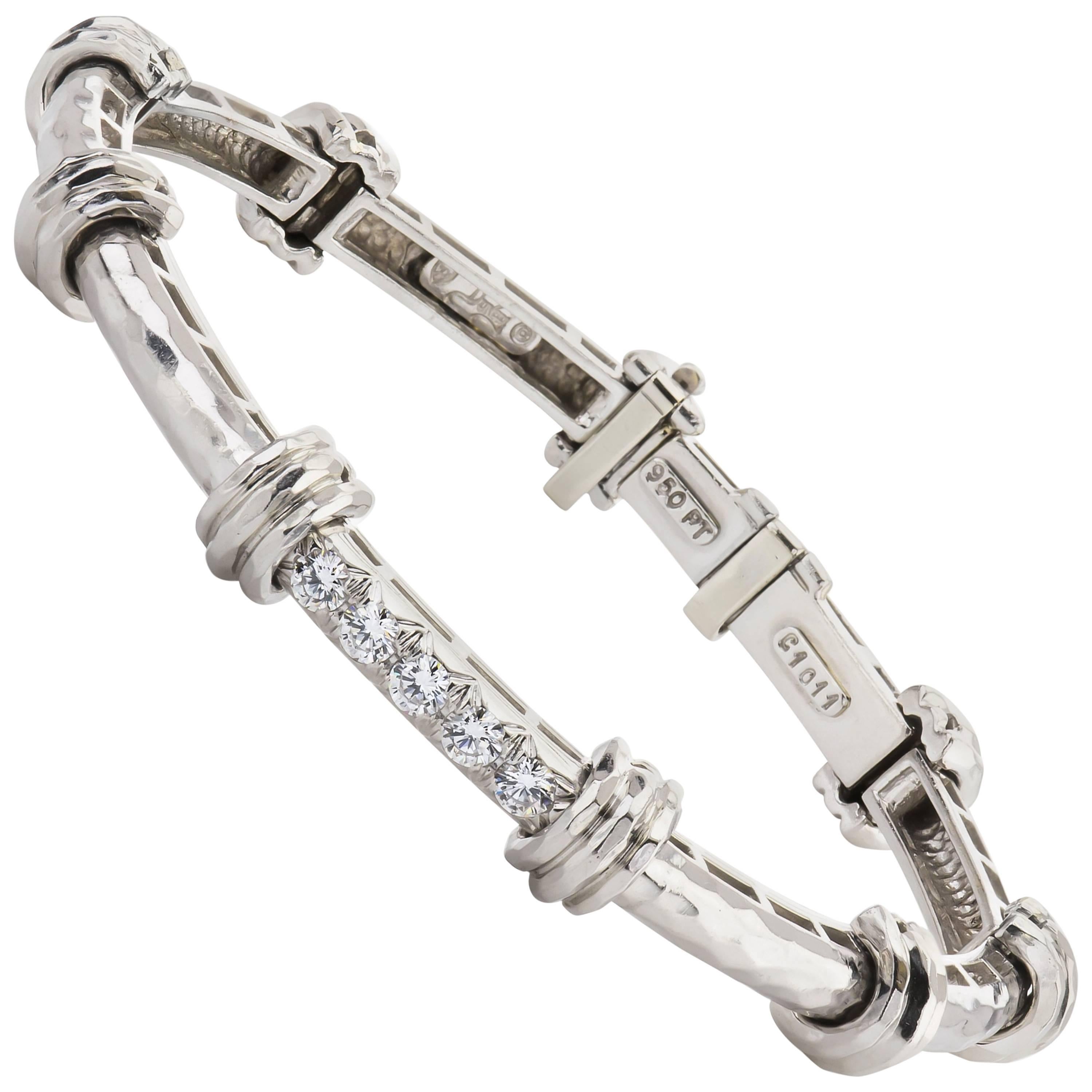 Platinum Dunay Bracelet with Diamonds