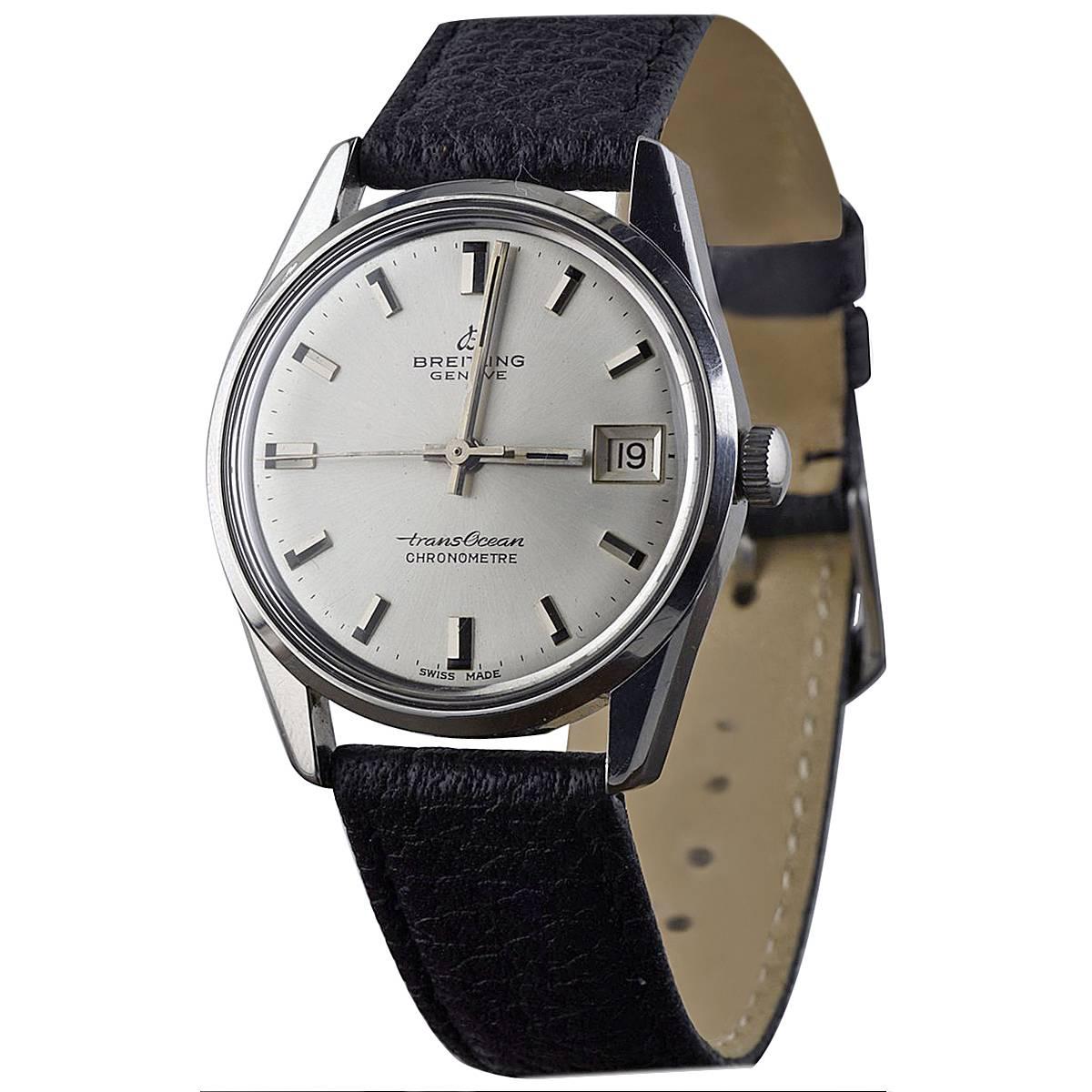 Vintage Chronometer Breitling Trans Ocean Automatic, Date 1969 For Sale