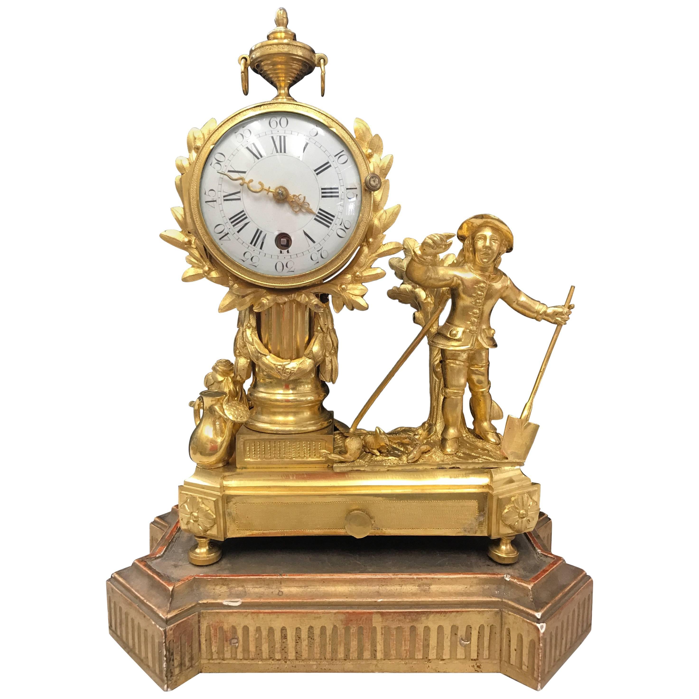 19th Century Clock Napoleon III Signed Farret