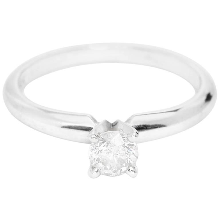 14K White Gold Art Deco Filigree White Sapphire Ring at 1stdibs