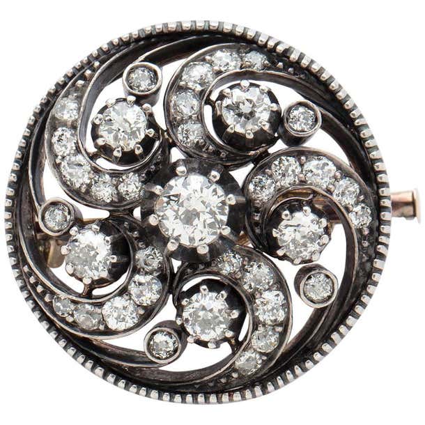 Antique Diamond Swirl Pin For Sale at 1stDibs | wayne diamond, antique ...