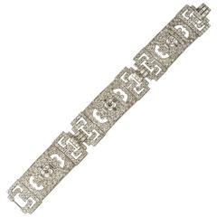 Edwardian Fine Quality Diamond Plaque Bracelet, circa 1910