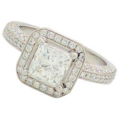 Simon G White Gold Princess Cut Diamond Engagement Ring 8