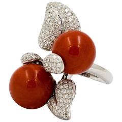 DeSimone Torro Del Coral Diamond White Gold Ring 7