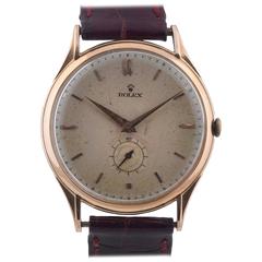Rolex Rose Gold Antimagnetic Oversize Manual Wind Wristwatch, circa 1950 8
