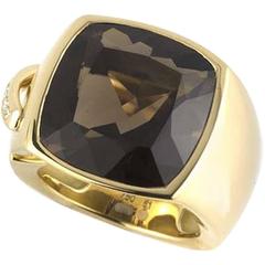 Chaumet Liens Yellow Gold Smoky Quartz Ring