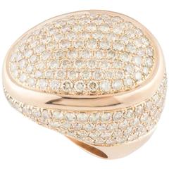 Bucherer 6.64 Carat Diamonds Rose Gold Ring 10