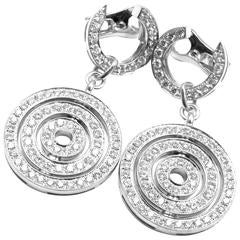 Bulgari Astrale Full Diamond Drop White Gold Earrings