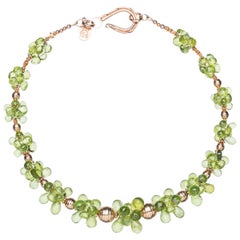 Deborah Liebman Peridot and Gold Choker