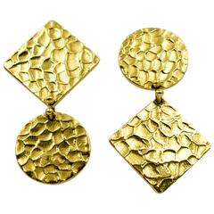 1970s Gold Reverso Earrings 7