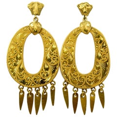 Victorian Pendeloque Gold Earrings 2