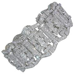 Art Deco Diamond Platinum Bracelet, circa 1935