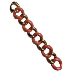 Seaman Schepps Coral Yellow Gold Bracelet 5