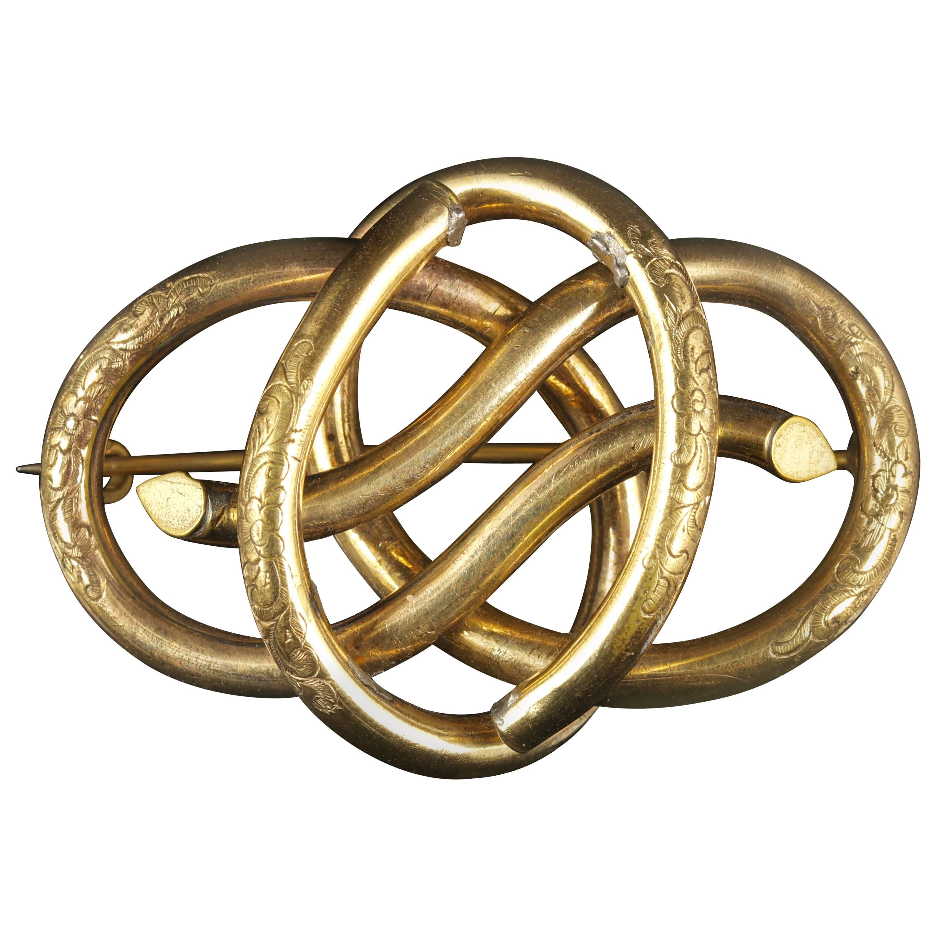 Antique Victorian Knot Brooch, 1880