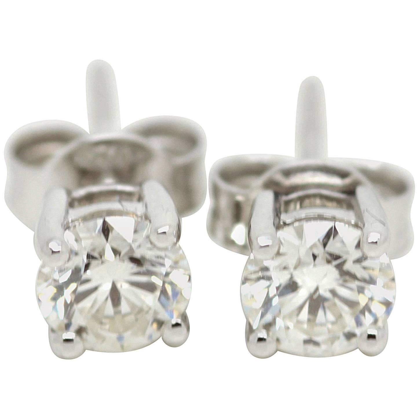 0.5 Carat Diamond Solitaire Earrings