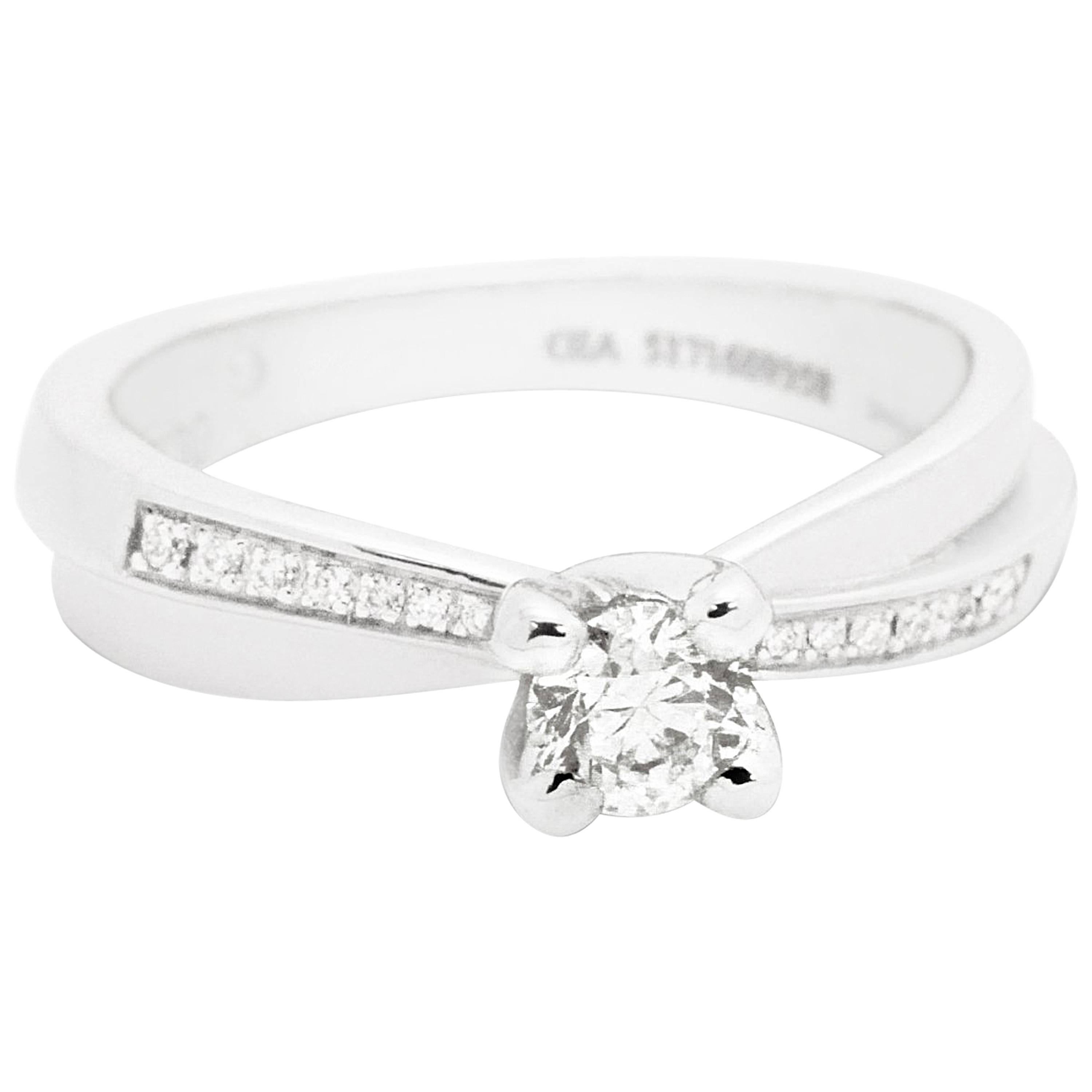 Salvini Certified 0.32 Carat Diamond White Gold Engagement Ring