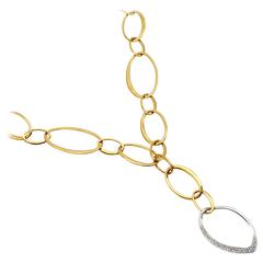 Roberto Coin Diamond Gold Contemporary Chain Necklace 7