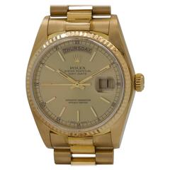 Rolex Yellow Gold Day Date President Wristwatch Ref 18038, circa 1982