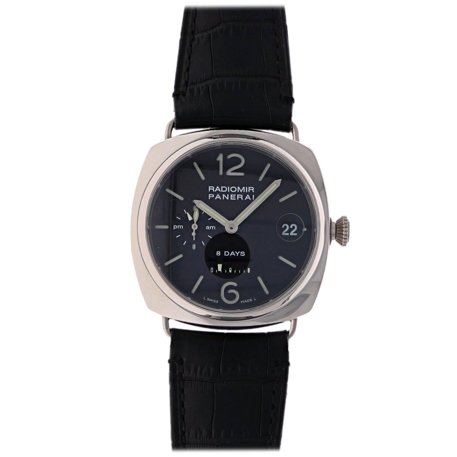 Panerai White Gold Radiomir Sp Edition 8 Days GMT PAM 200 Wristwatch