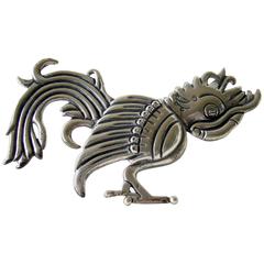 Hector Aguilar Sterling Silver Parrot Brooch 2