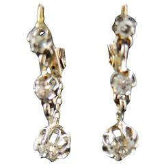 French Antique Diamonds Earrings, circa 1920 French Antique Diamonds Earrings, circa 1920