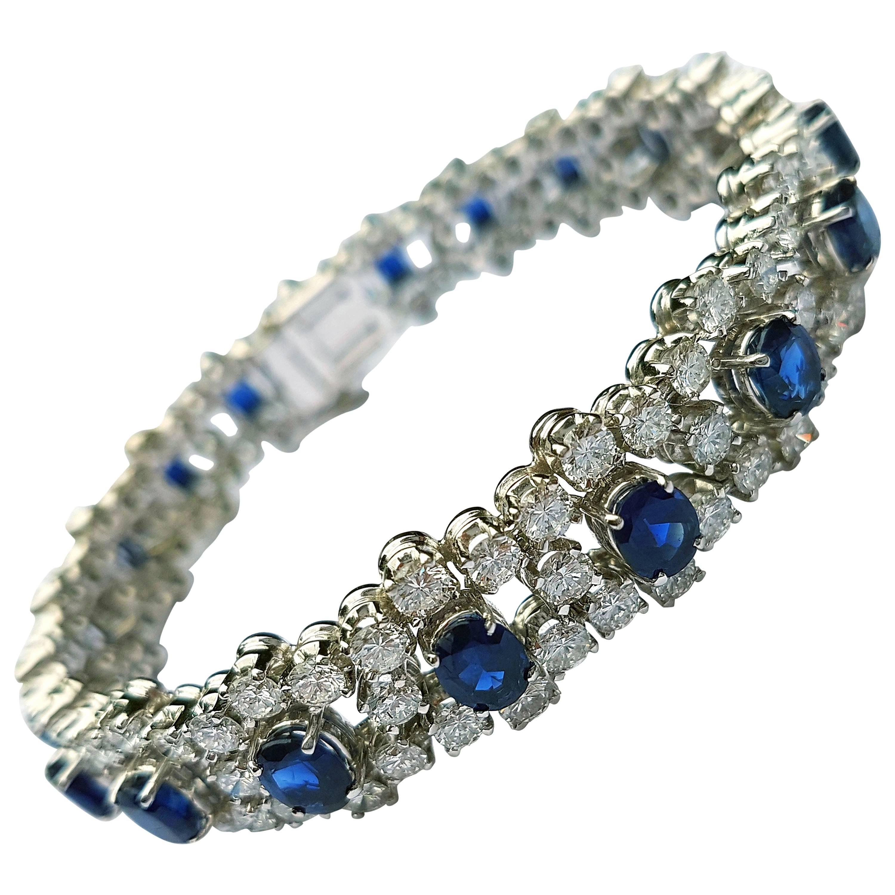 Missiaglia Diamond and Sapphire Bracelet For Sale