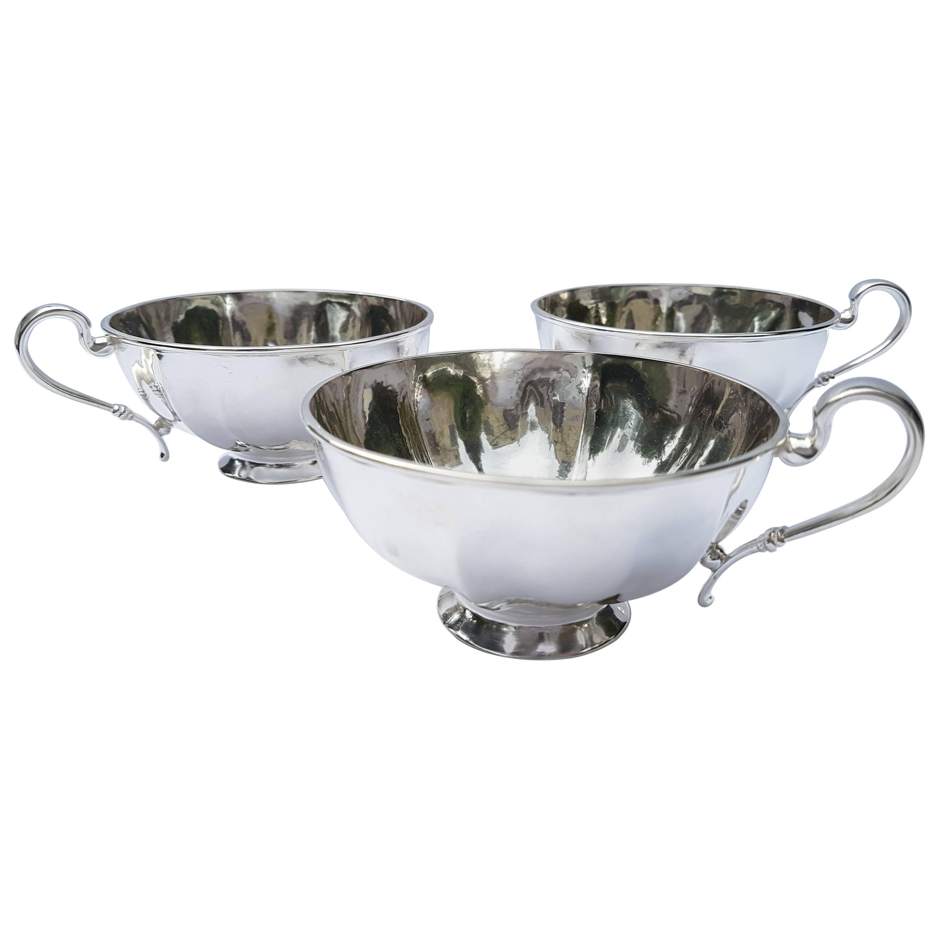 Missiaglia Sterling Silver Set of Six Teacups For Sale
