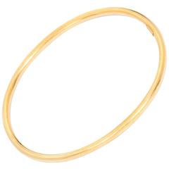 Tiffany & Co. Yellow Gold Hinged Oval Bangle Bracelet