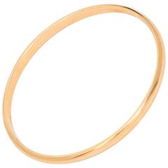 Tiffany & Co. Yellow Gold Hinged Oval Bangle Bracelet 8