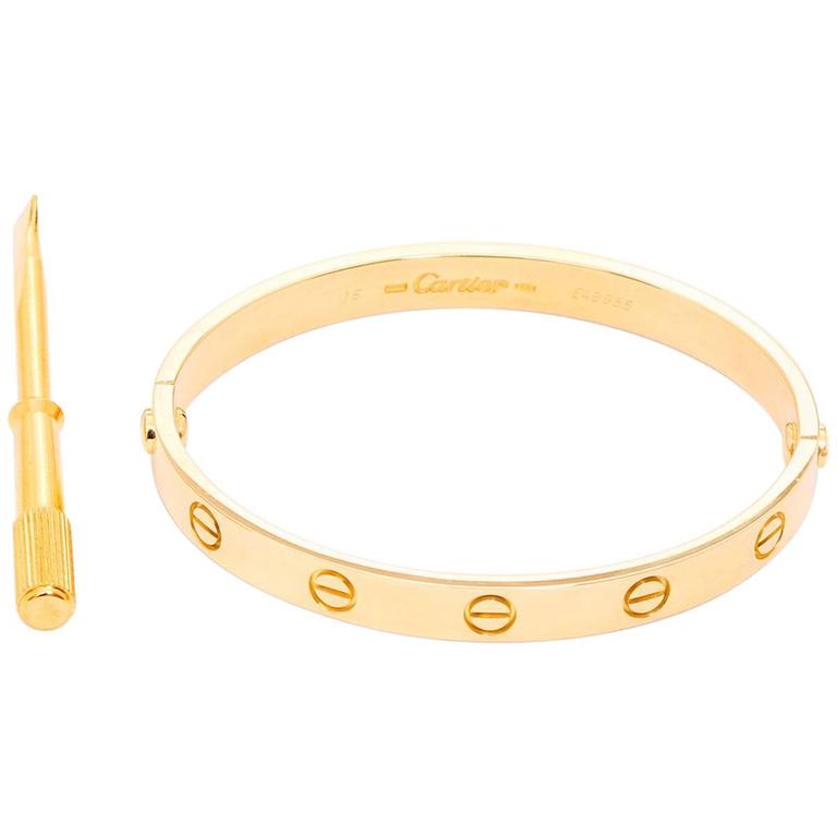 ❤️SOLD Cartier Love Bracelet Yellow Gold Size 20 New Screw