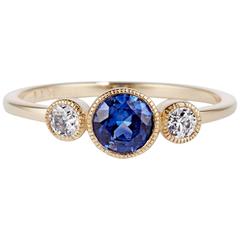 Cushla Whiting Sapphire and Diamonds set in gold 'Circles' Engagement Ring