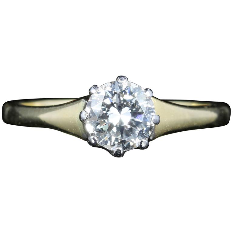 Antique Victorian 0.70 Carat Diamond Engagement Ring, circa 1900, 18