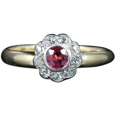 Antique Ruby Diamond Engagement Ring 18 Carat Gold Dated Chester, 1903 8