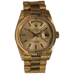 Retro Rolex Yellow Gold Day Date President Bracelet Wristwatch, circa 1995