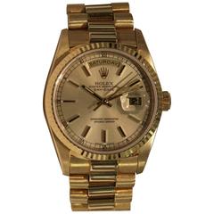 Rolex Yellow Gold Day Date President Bracelet Wristwatch, circa 1995 6