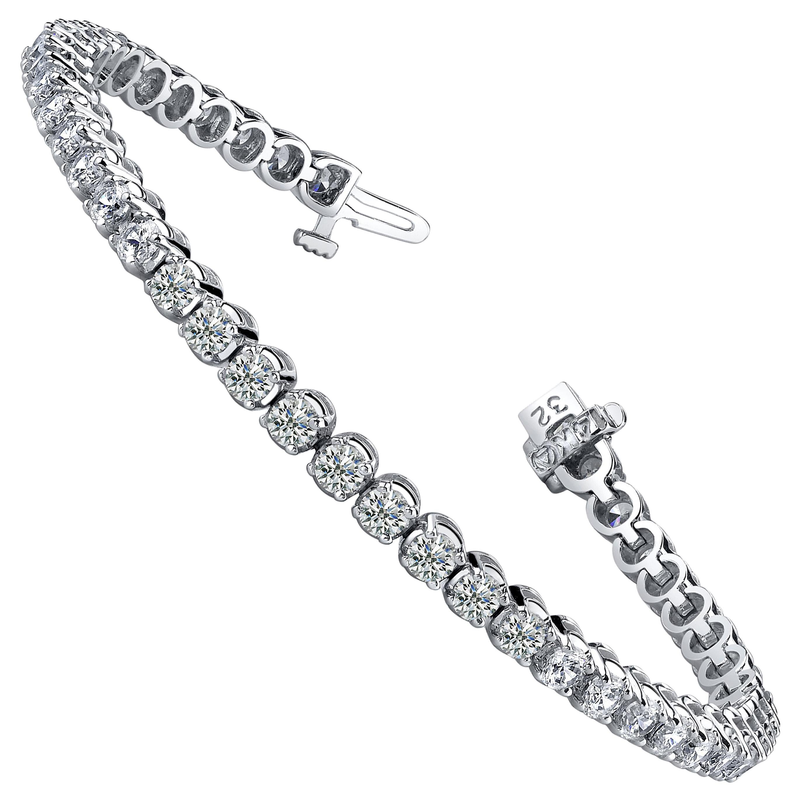 Emilio Jewelry Diamond Four Prong Tennis Bracelet