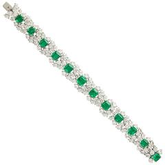 Harry Winston Emerald Diamond Bracelet 8