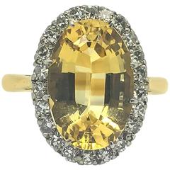 Golden Topaz Diamond Gold Cocktail Ring 10