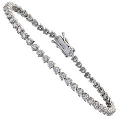 4.00 Carat Diamond Three Prong Tennis Bracelet