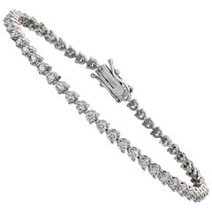 4.60 Carat Diamond Three Prong Tennis Bracelet