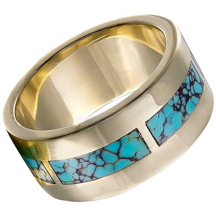 Elias Turquoise Gold Ring