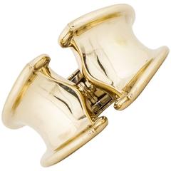 18 Karat Wide Hinged Bangle Bracelet 12