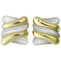 Angela Cummings Mother-of-Pearl Gold Earrings