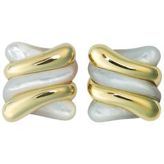 Angela Cummings Mother-of-Pearl Gold Earrings 6