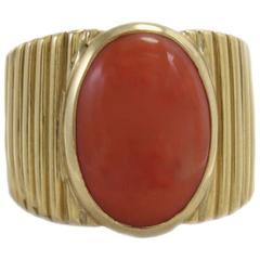 Coral Signet Ring 8
