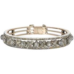Victorian Diamond Bangle Bracelet, circa 1880s